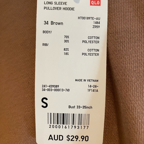 BNWT uniqlo women sweat slit pullover hoodie - Picture 4 of 4